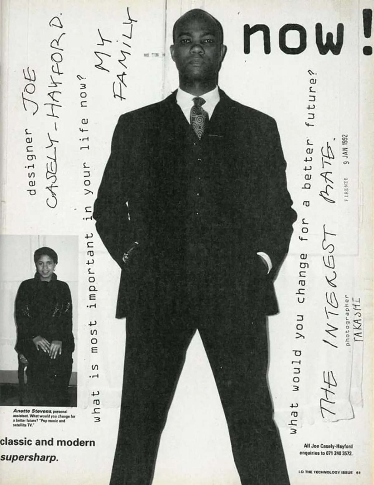 Joe Casely Hayford I D Magazine 102 March 1992 The Technology Issue Photo By Takashi Homma